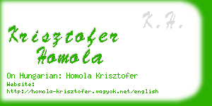 krisztofer homola business card